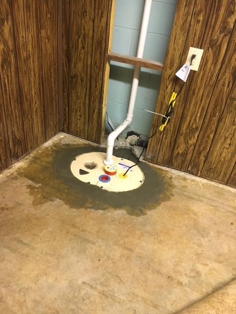 new sump pump in basement
