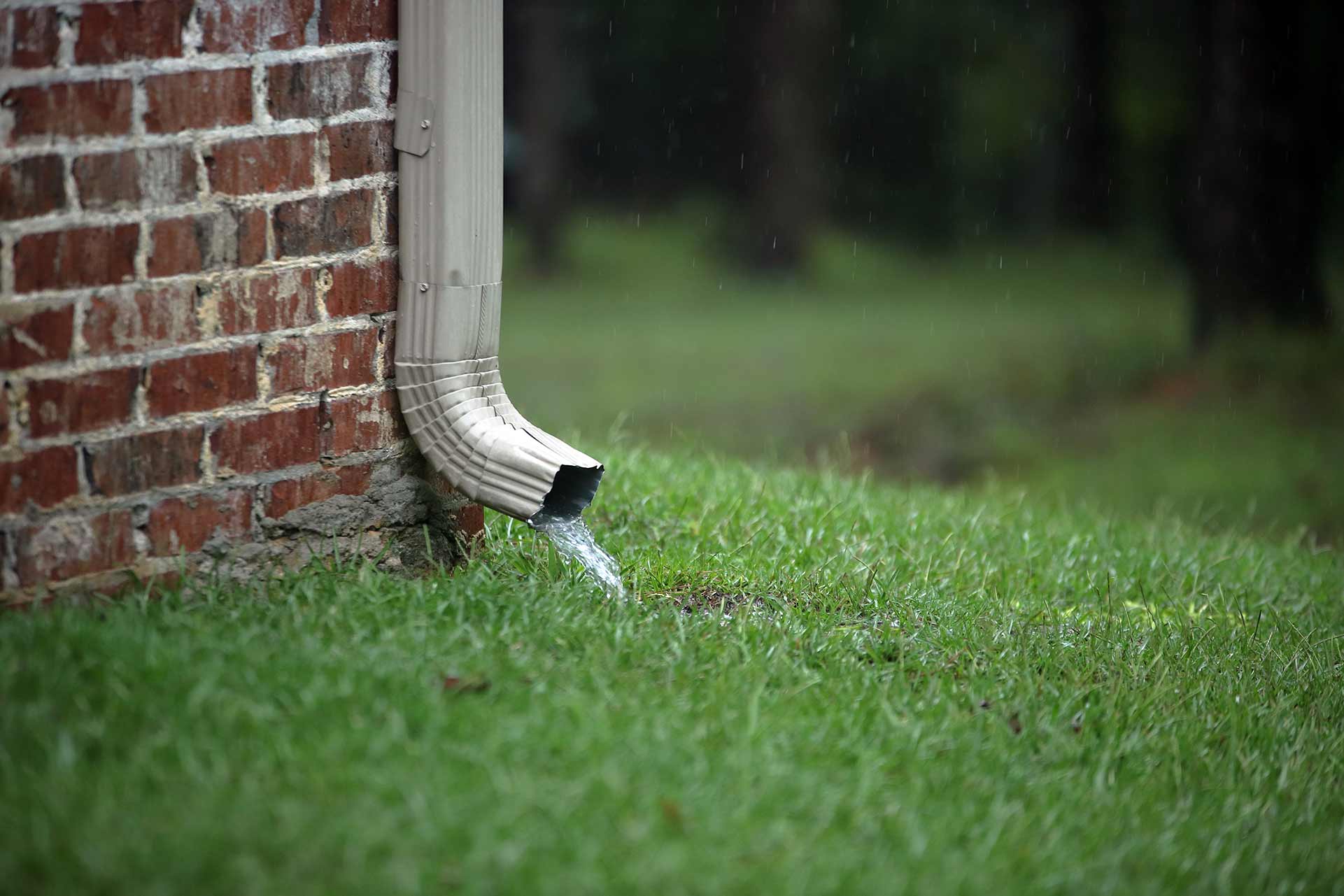 Downspout spitting water into yard