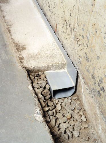 perimeter basement drain installed