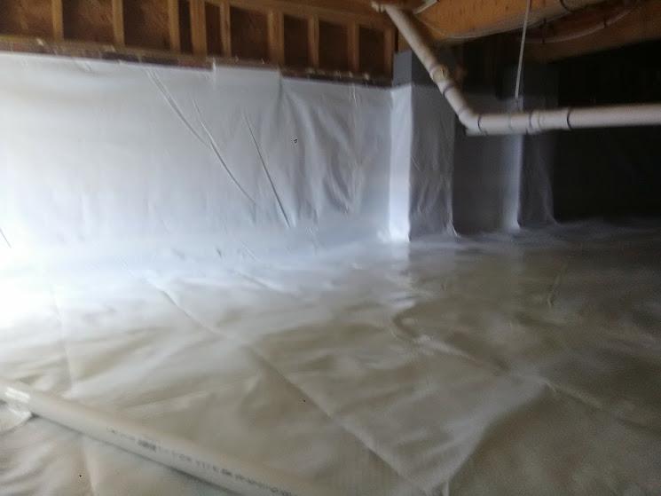 CleanSpace Liner Installed in a CrawlSpace