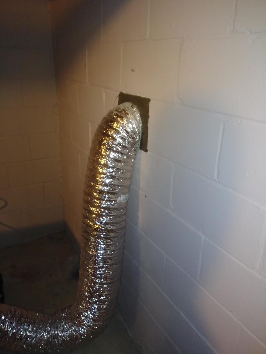 SaniDry Upright Dehumidifier Duct System Install